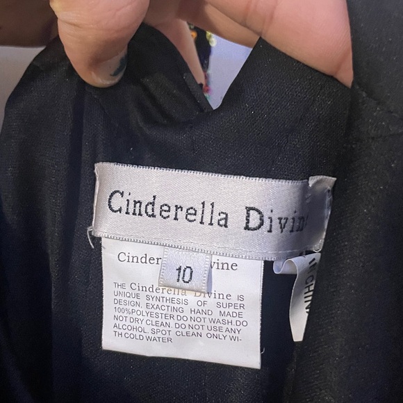 Cinderella Divine Cross Strap Sequin Dress - Black and Holographic - Picture 3 of 4